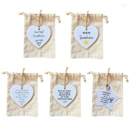 Party Favour Valentine Day Thank You Gift Heart Hanging Charm Husband Wife Present Supplies