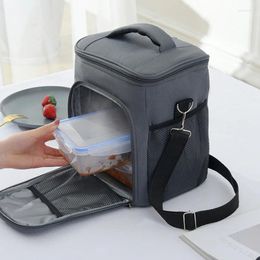 Storage Bags 1Pc High Capacity Office Lunch Bag Waterproof Tote Cooler Handbag Insulated Thermal For Food Bento Pouch Dinner Container