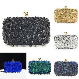 Chaozhou Hengmei handbag factory holds Dinner Bag, hand-made double-sided beaded bag, bright piece bag, ladies' evening bag 240520