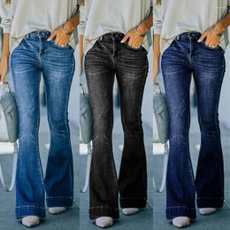 Women's Jeans 2024 Woman High Waist Autumn Denim Trousers Water Wash Versatile Women's Flare Pants Lady Bell Bottom