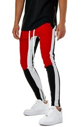 Fashion Mens Sports Pants Slim Fit Patchwork Jogger Pants Drawstring Casual Pants Men Sportwear8331978