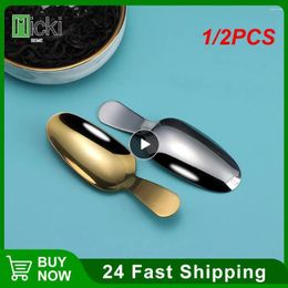 Tea Scoops 1/2PCS Ice Cream Spoon Convenient Durable Teaspoon Coffee Accessories Stainless Steel Short Handle