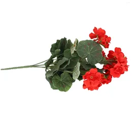 Decorative Flowers 36cm Artificial Geranium Simulation Fake Silk Flower Bouquet For Wedding Supplies Home Decor Valentines