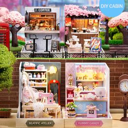 Mini Miniature Doll DIY Small House Kit Making Room Toys Home Bedroom Decorations With Furniture Wooden Craft DollHouses