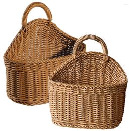 Storage Bottles Wall Hanging Basket Kitchen Large Woven Baskets Vegetable Small Cutlery