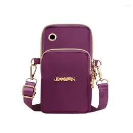 Shoulder Bags Fashion Korean Sports Arm Bag Leisure Single Slant Cross Pocket Women's Canvas Mobile Phone