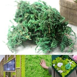 Decorative Flowers 20g/50g/100g Artificial Moss Simulation Fake Green Plants Home Wedding Garden Decor Wall DIY Micro Landscape Accessories