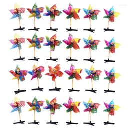 Hair Clips Pack Of 24 Colourful Pinwheel Clip Creative Windmill Shaped Accessories Windmills Barrettes Headdress