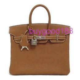 Aa Biridkkin Delicate Luxury Womens Social Designer Totes Bag Shoulder Bag 25 Gold Hand Bag Togo Gold Used Fashionable Commuting Handbag