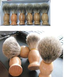 Professional barber hair shaving Razor brushes Natural Wood Handle Badger Hair Shaving Brush For Men Gift Barber Tool Mens Fa1159945