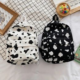 Backpack The Cow Pattern Canvas Cute Easy Spot Hit Colour Student Schoolbag Cross-border Trend Couple