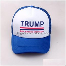 Party Hats 7 Colors Trump Hat 2024 U.S Presidential Election Cap Make America Again Mesh Sports Caps Drop Delivery Home Garden Festi Dhqjw