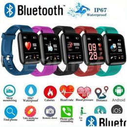 Smart Wristbands Id 116Plus Y68 D20 Wristband Bands Bracelet Colorf Sn Fitness Tracker Pedometer Heart Rate Blood Pressure Health Moni Ot3Fa