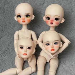 Cute 30cm Dolls 1/6 Bjd Doll Head DIY Practice Makeup Doll Head or Whole Doll Toys for Girls Holiday Gifts 240520