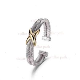 David Yurma Bracelet DY Bracelet Designer Cable Bracelet Fashion Jewellery for Women Men Gold Silver Pearl Head Cross Bangle Bracelet Jewellery Christmas Love Gift 695