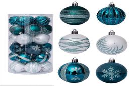 6 CM 30 PCS Transparent Plastic Christmas Ball Ornaments Color Balls Decorations For Home Party Market Christmas Tree Pendant3130847