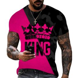 Men039s TShirts Summer Clothes Crown Pattern 3D Printed Men39s TShirt Hip Hop Style Round Neck Short Sleeve Oversized Grap8707120