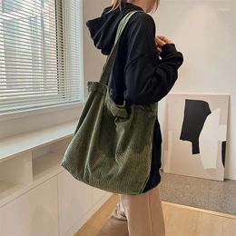 Evening Bags CGCBAG Retro Corduroy Canvas Women Shoulder Bag Simple Solid Large Capacity Tote Female Casual Shopper Designe Handbag