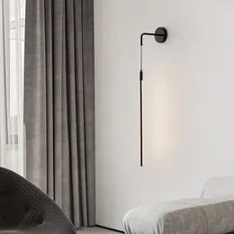Wall Lamp Minimalist Long Strip Modern And All Copper Bedroom Bedside Stairway Creative Living Room