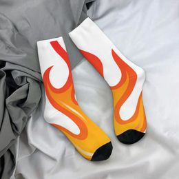 Women Socks Flame Fire Stockings Men Rod Soft Casual Autumn Running Sports Non Slip Graphic Gift