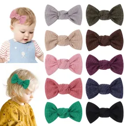 Baby Girls Bow Hair Clips Barrettes Children Soft Cloth Hairpins Princess Kids Bowknot Headwear Hair Accessories 10color