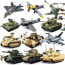 Aircraft Modle Aircraft bomber model building toys military Armoured tanks World War II aircraft army trucks Armoured vehicles childrens building blocks S24520