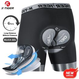 X-TIGER Cycling Shorts Breathable Mesh Cycling Underwear Gel Pad Shockproof MTB Bike Shorts Bicycle Underwear 240520