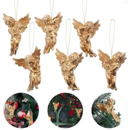 Decorative Figurines Angel Design Pendants Decors Christmas Tree Hanging Plastic Pendant Ornaments