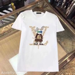 Louiseviution T Shirt Asian Size S-5Xl Designer T-Shirt Casual MMS T Shirt With Monogrammed Print Short Sleeve Top Luxury Mens Hip Hop Clothing 131