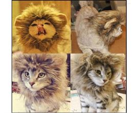 Cat Costumes Cute Lion Mane Wig Pet Small Dog Cats Costume Cap Hat For Dogs Fancy Cosplay Toy Supplies