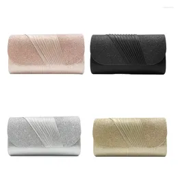 Duffel Bags Women Prom Pleated Handbag Clutch Purse Evening Bag Wedding For Banquet E74B