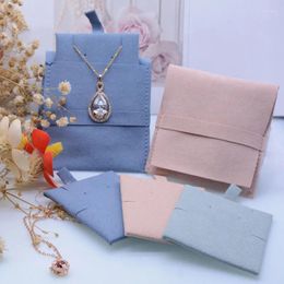 Storage Bags Christmas Birthday Thicken Jewellery Flannel Bag Flip Earring Necklace Square Socket Gift Packaging For Business