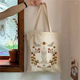 Shopping Bags Art Print Bag Handbag Bolso Bolsas De Tela Recycle Shopper Foldable String Sac Cabas Woven Grab