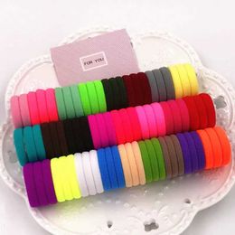 Hair Accessories 50 pieces/batch for girls and childrens hair accessories rubber band with candy color ponytail bracket elastic hair head wearing 3cm d240520