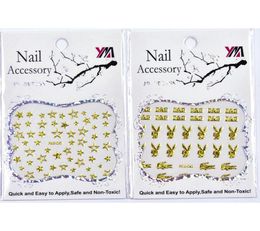 30pcsLot 3D Stickers Decal Nail Art Stickers Gold Color Nail Decoration Design Foils Beauty Stickers For Nails Accessories7335498