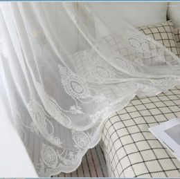 Curtain Modern Minimalist Nordic Embroidery With Fresh Feathers And Suzhou Yarn Curtains For Living Dining Room Bedroom
