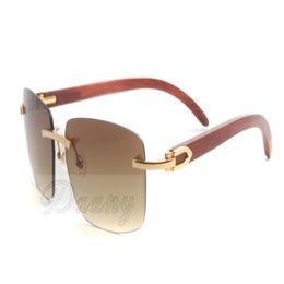 2019 new high quality square sunglasses 3524012-A fashion style glasses natural wooden mirror leg sunglasses free delivery 242u