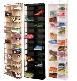 Household Useful 26 Pocket Shoe Rack Storage Organizer Holder Folding Door Closet Hanging Space Saver with 3 Color4695694