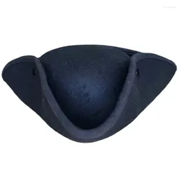 Berets Stage Show Pirate Hat For Cosplay Party Soft Tricorne Halloween Theme Cocked Role Play Costume Dropship