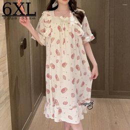 Women's Sleepwear Women Korean Modal Nightgown Large Size Nightgowns Plus 6XL Short Nightdress Lingerie Sleep Dress