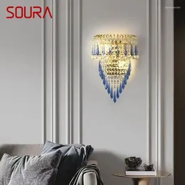Wall Lamps SOURA Contemporary Crystal Lamp Indoor Art Living Room Bedroom Bedside Luxurious El Corridor Hallway