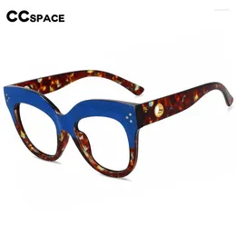 Sunglasses Frames 56429 Large Size Anti-Blue Spectacle Frame Women Computer Eyewear Cat Eye Glasse Eyeglasses Mountable Chain