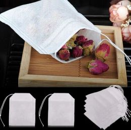 Fashion Hot Empty Teabags Tea Bags String Heal Seal Philtre Paper Teabag 5.5 x 7CM for Herb Loose Tea S520