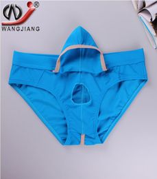 WJ Brand Men Underwear Mesh Men039s Briefs Sexy Movable Open Sheath Pouch Penis Enhancing Underwear Men Gay Bulge Jockstrap Cue3604556