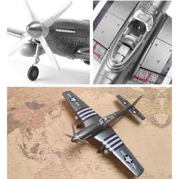 Aircraft Modle 148 World War II Military BF109 P51 Hurricane Spitfire Fighter 4D Assembly Model Aircraft Plastic DIY Puzzle Toy Gifts s245208