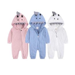 Jumpsuits Soft Funny Baby Boys Girls Romper For Newborn Hooded Pyjamas Dinosaur Infant Costume Onesie Baby Girls Clothes 3 to 24 Months Y240520NQV1