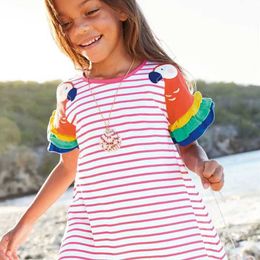 Girl's Dresses Little Maven Summer Dress for New Year 2024 Cotton Childrens Casual Tank Top Cute Childrens Clothing 2-7 Years Old d240520