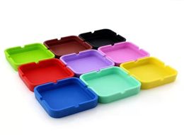 Silicone Ashtray Mini Portable Shatterproof EcoFriendly Square Ashtray Home Coffee Shop Bar el Men Ashtray Craft Gift8253581