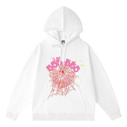 Designer Hoodiemens Hoodies Sweatshirts Men Hoodie Designer Hoodie Young Thug 555555 Men Women Hoodie High Quality Foam Print Spider Web Graphic Pink Sweatshirts P