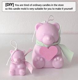 Craft Tools Silicone Candle Mould 3D Bear Moulds For Epoxy Resin DIY Handmade Soap Making Supplies8490352